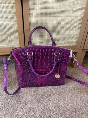 Amazing~Brahmin Duxbury Satchel Purple Potion Melbourne Leather BAG